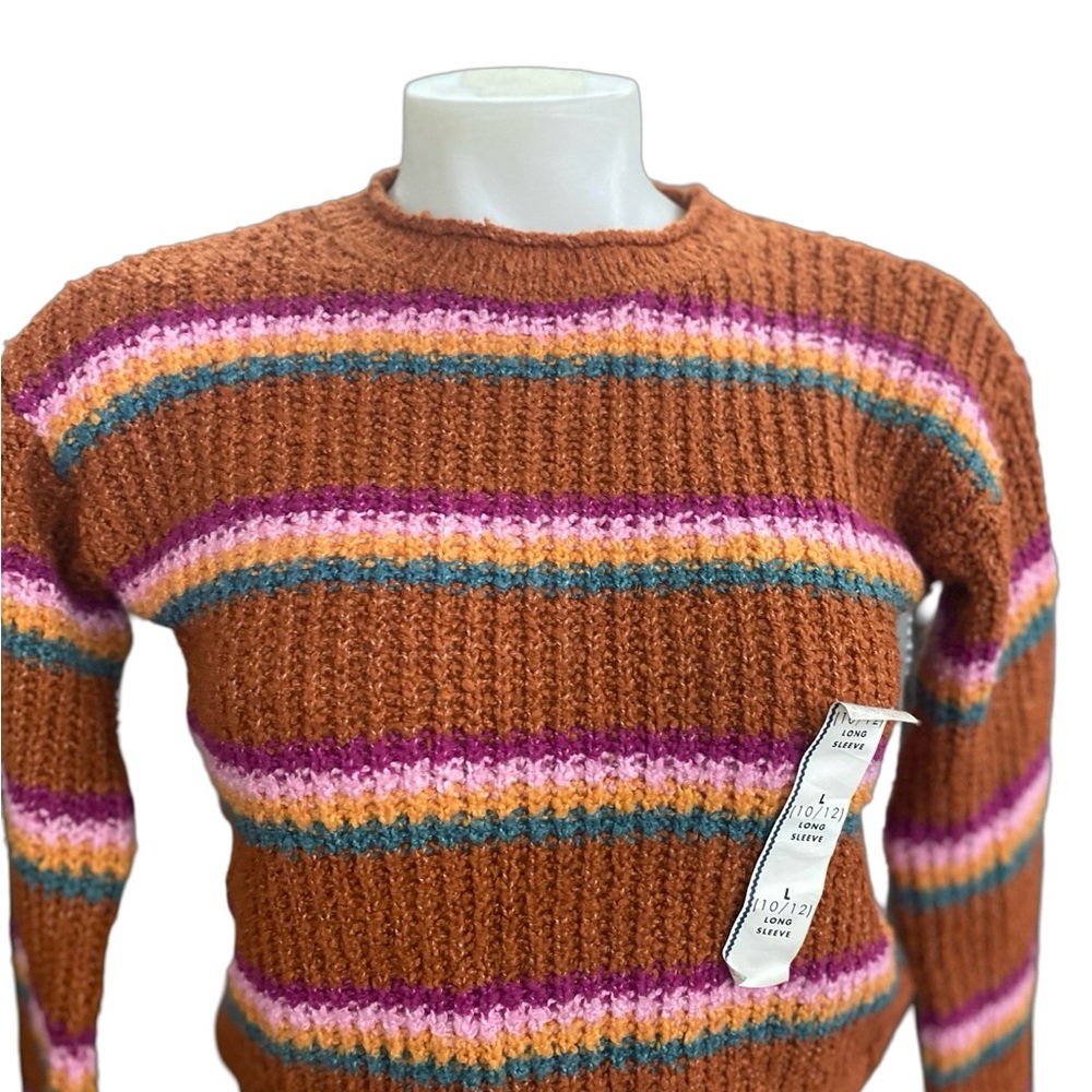 Striped Multicolor Sweater Size L 10/12